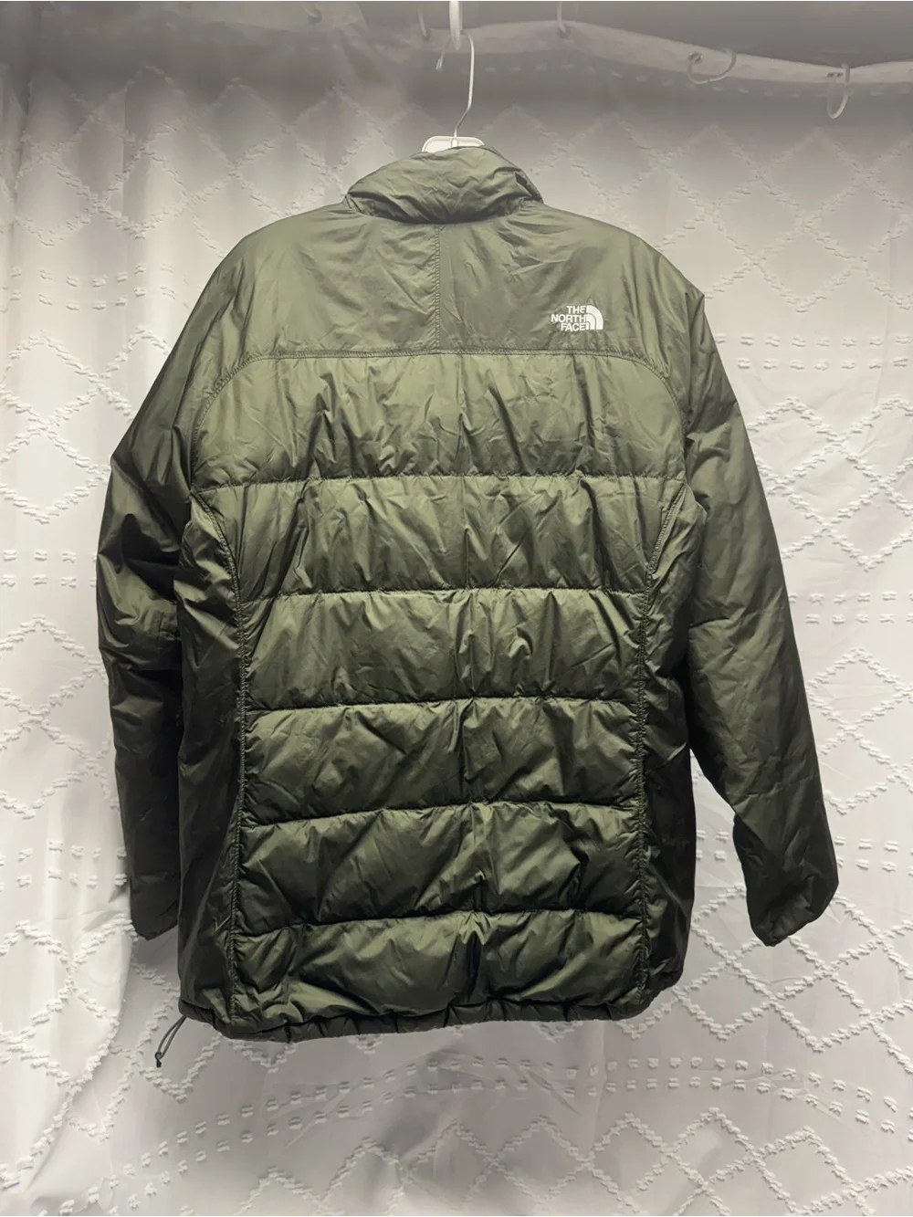 The North Face Women's Olive Aconcagua Jacket Goose Down Insulated Size Large
